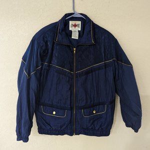 Active Frontier Track Suit Vintage Windbreaker 80s 90s Metallic Quilted Size M